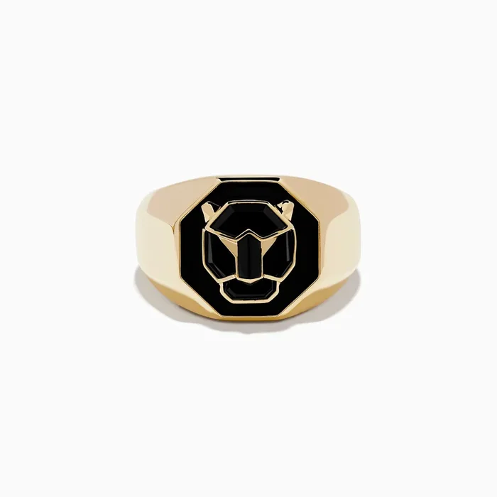 Signature Men’s 14K Yellow Gold Onyx Ring