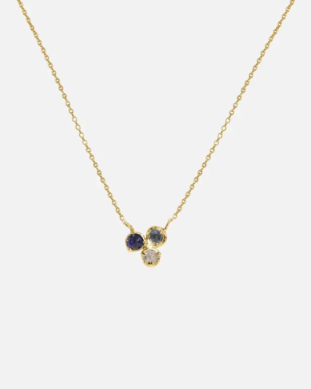 Silk / Gradient Blue Sapphire Pendant