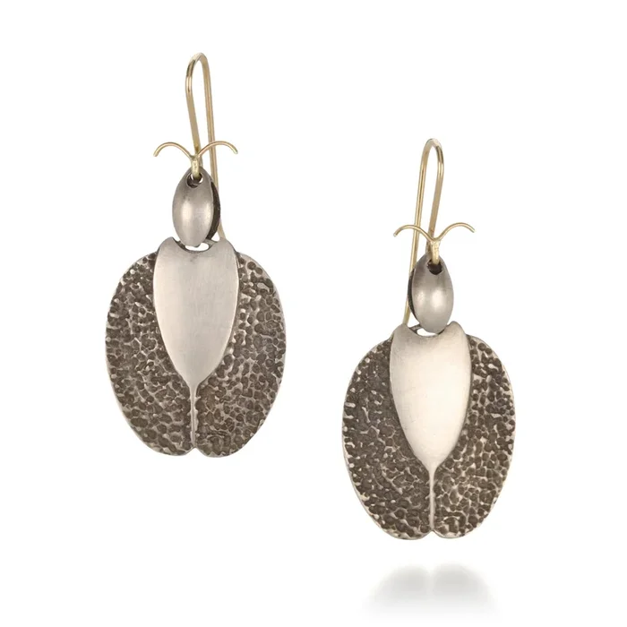 Silver Beetle Earrings