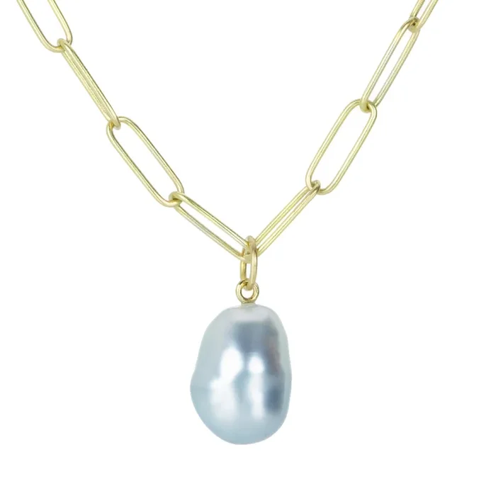 Silver Blue South Sea Pearl Pendant (Pendant Only)