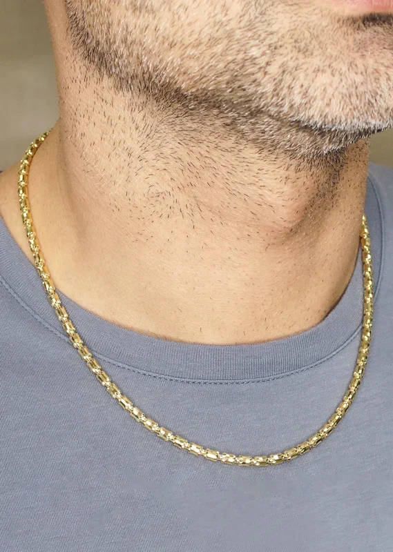 Silver Chain – Mens Gold Chain / Barrel Chain / 4 MM