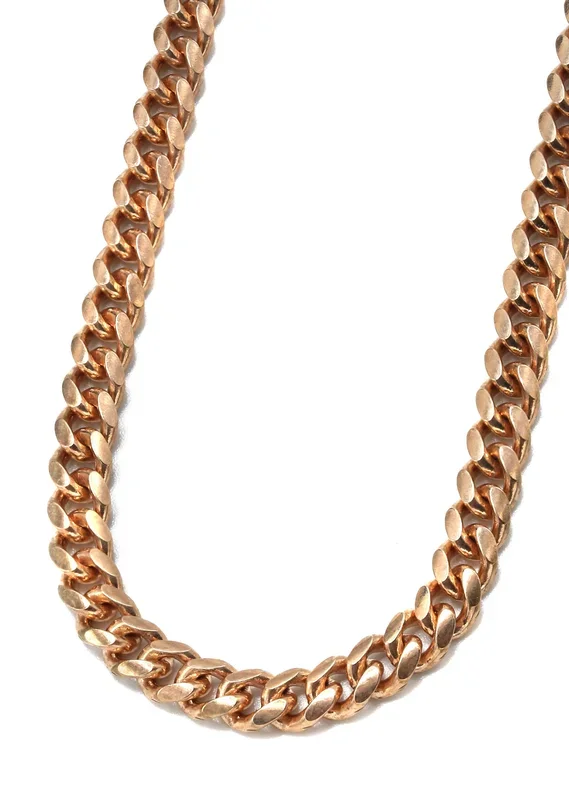 Silver Chain – Mens Rose Gold Chain / Miami Cuban Link Chain