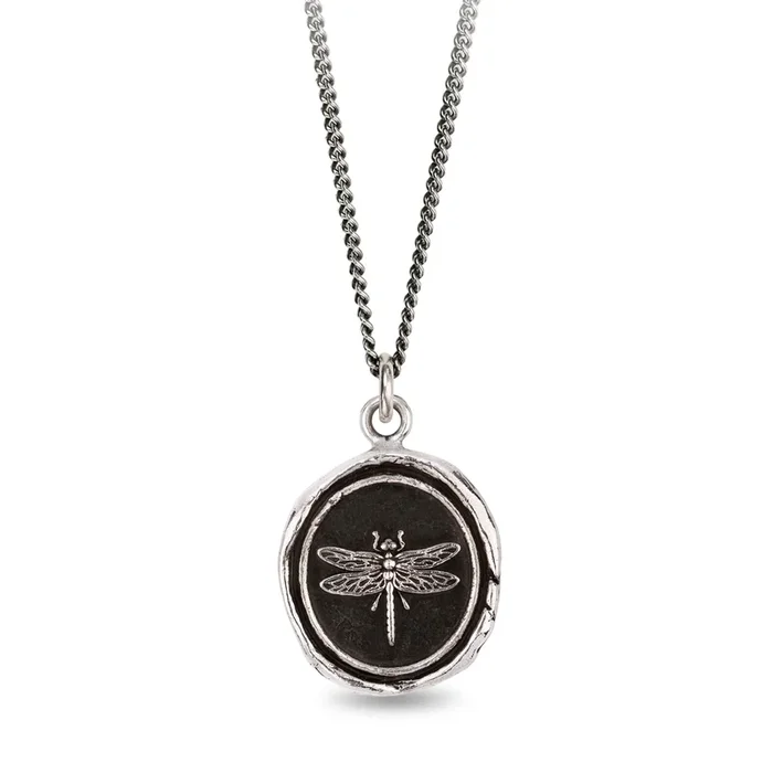 Silver Dragonfly Pendant Necklace