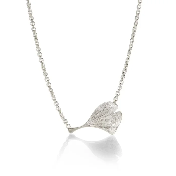 Silver Gingko Necklace