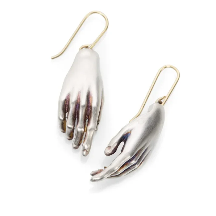 Silver Hand Earrings