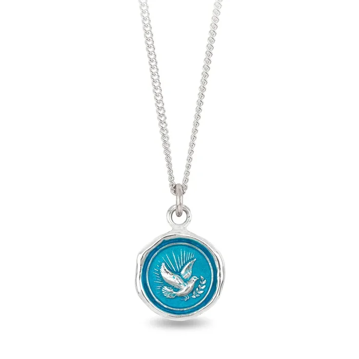 Silver Peace Dove Pendant Necklace