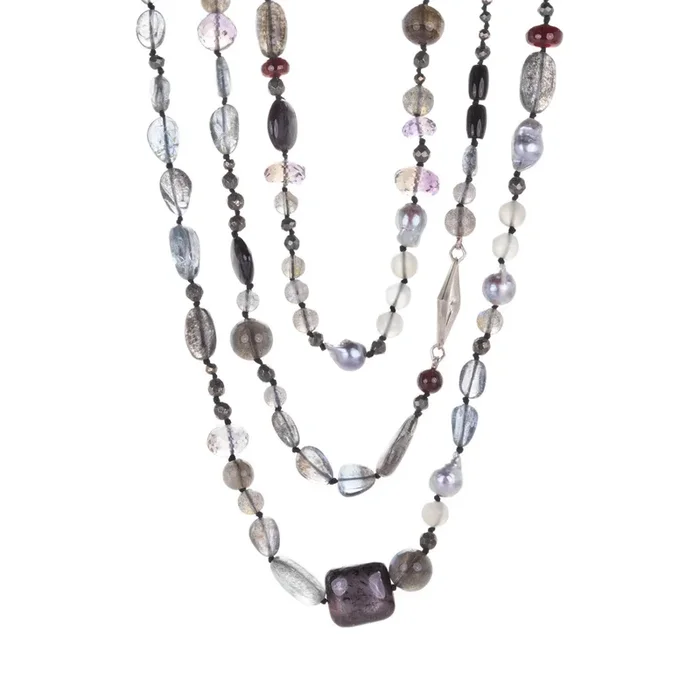 Silver Stormy Story Necklace