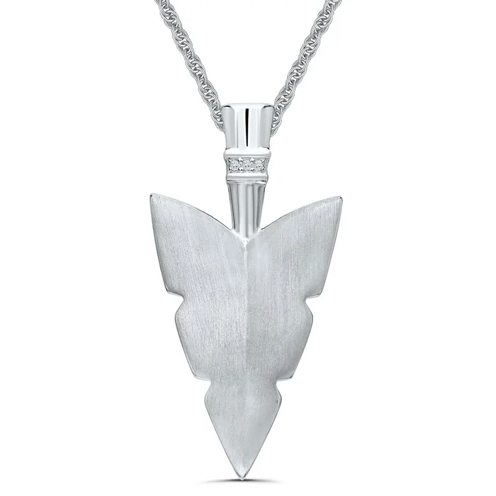 Silver Strike Arrowhead Pendant