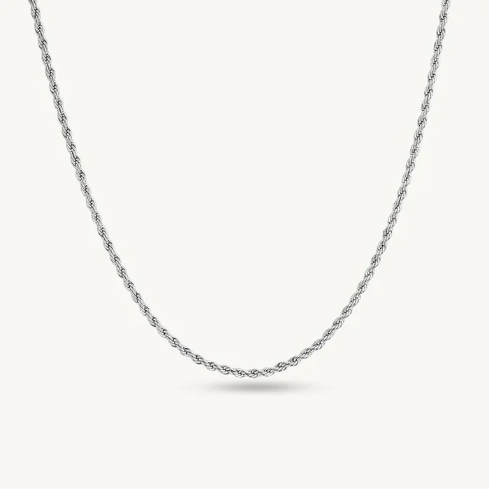 Silver-Toned Rope Chain for Men