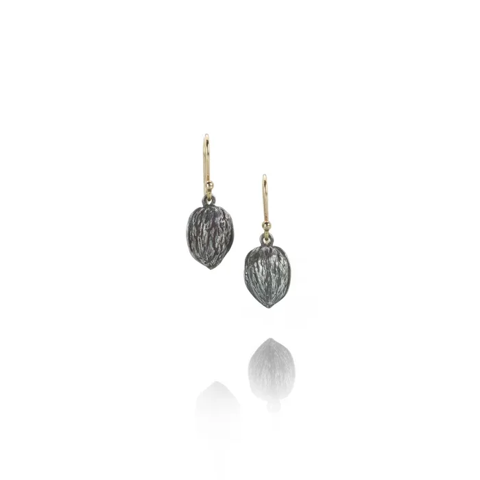Silver Walnut Earrings