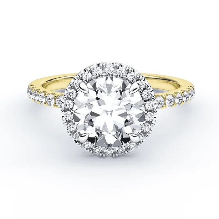 Simple Halo Pave Ring