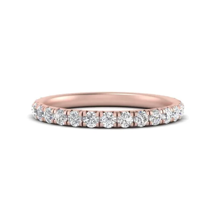 Simple Pave Wedding Stackable Band