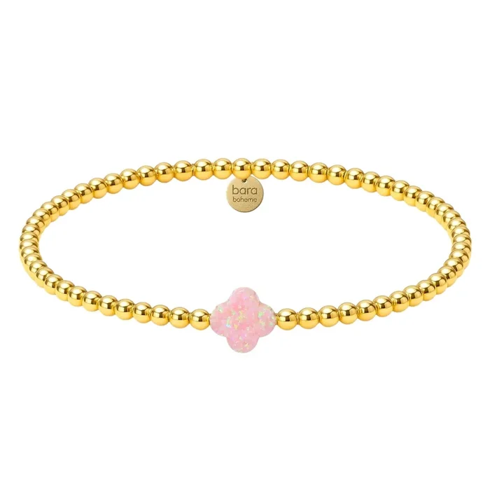 Single Clover MD | Beaded Opal Bracelet