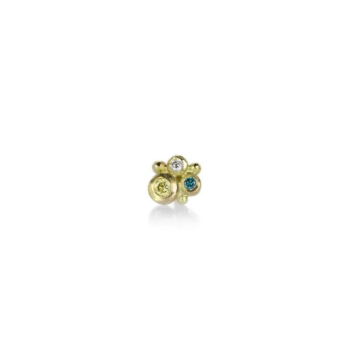 Single Colored Diamond Stud Earring