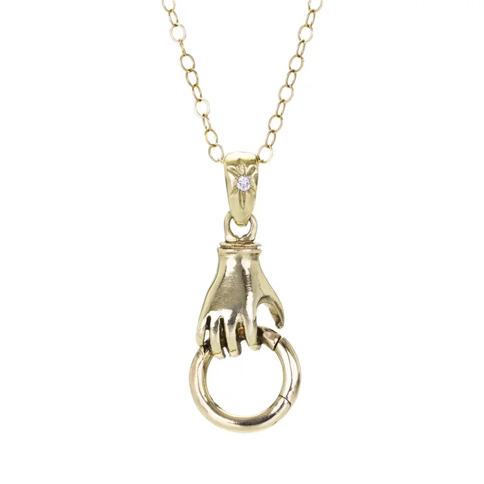 Single Hand Charm Holder Necklace
