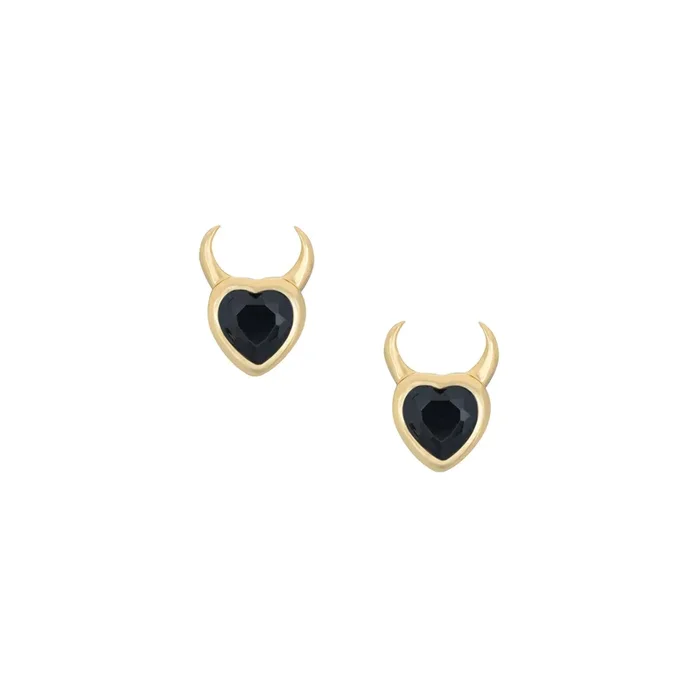 Sinister Heart Studs – Black