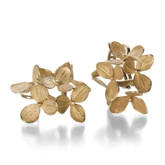Six Part Medium Hydrangea Earrings