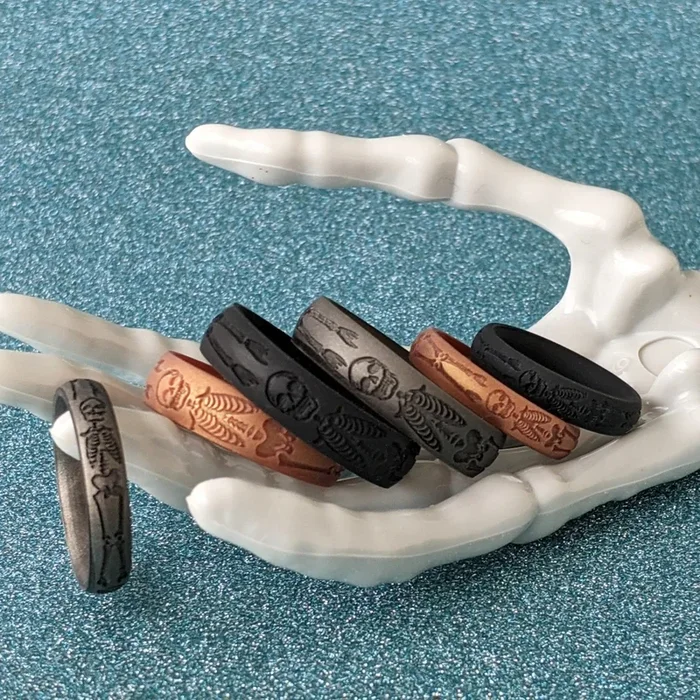 Skeleton Silicone Ring on Arc 4mm