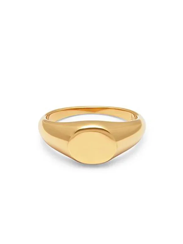 Skyfall Mini Signet Ring in Gold