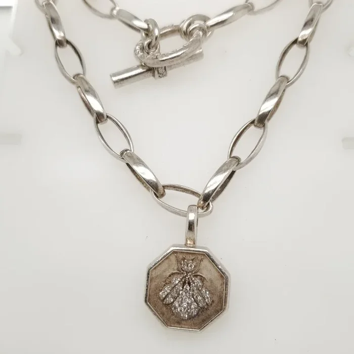 Slane & Slane Silver and Diamond Pendant Necklace
