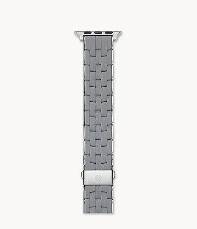 Slate and Stainless Silicone-Wrapped Bracelet Band for Apple Watch®