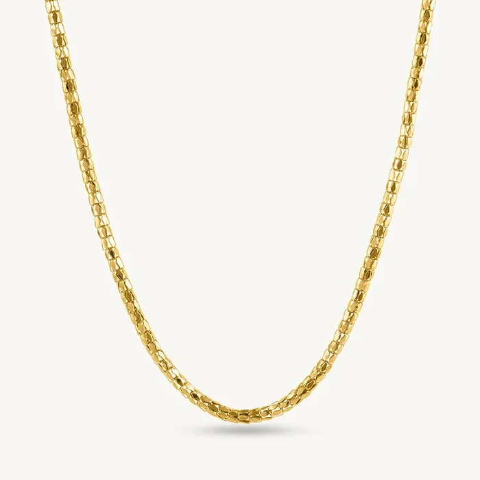 Sleek Golden Snake Chain