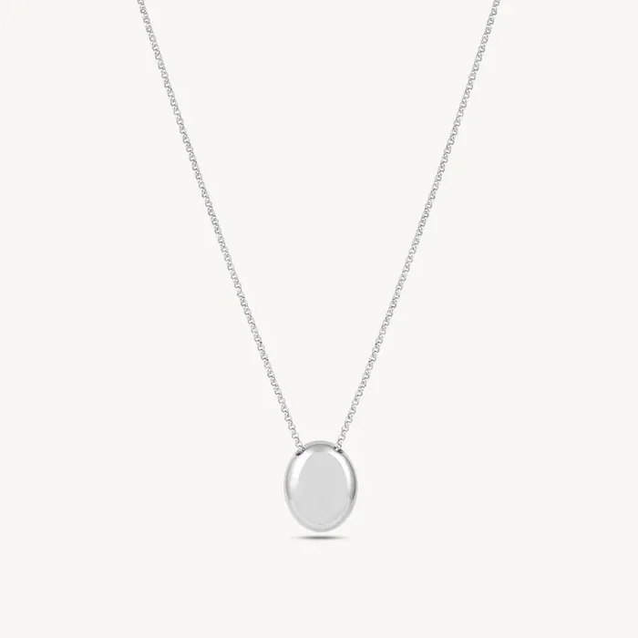 Sleek Pebble Pendant Necklace