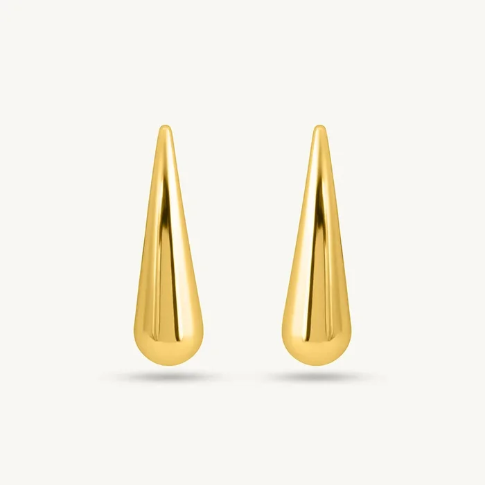 Sleek Teardrop Studs