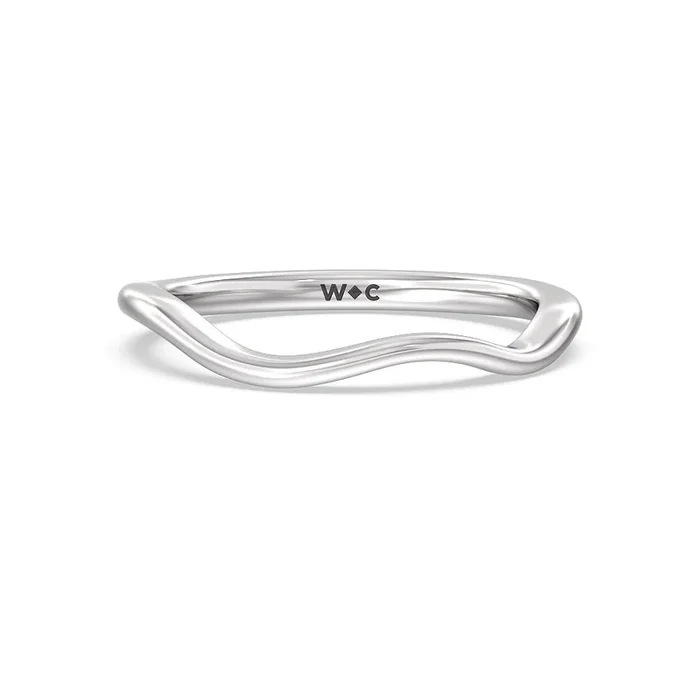 Slender Vine Six Prong Solitaire Wedding Band