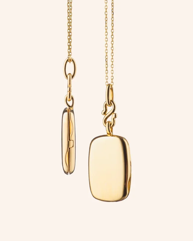 Slim “Britt” Gold Locket Necklace