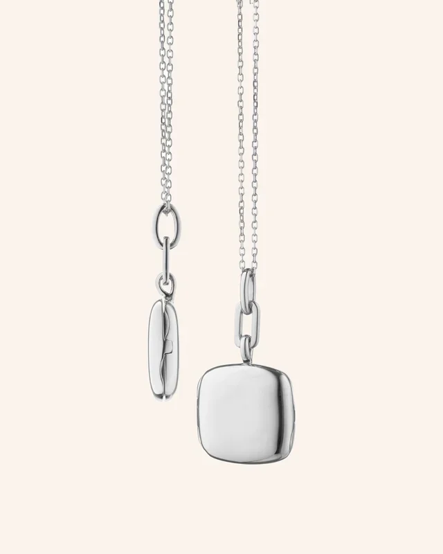 Slim “Viv” Sterling Silver Locket Necklace