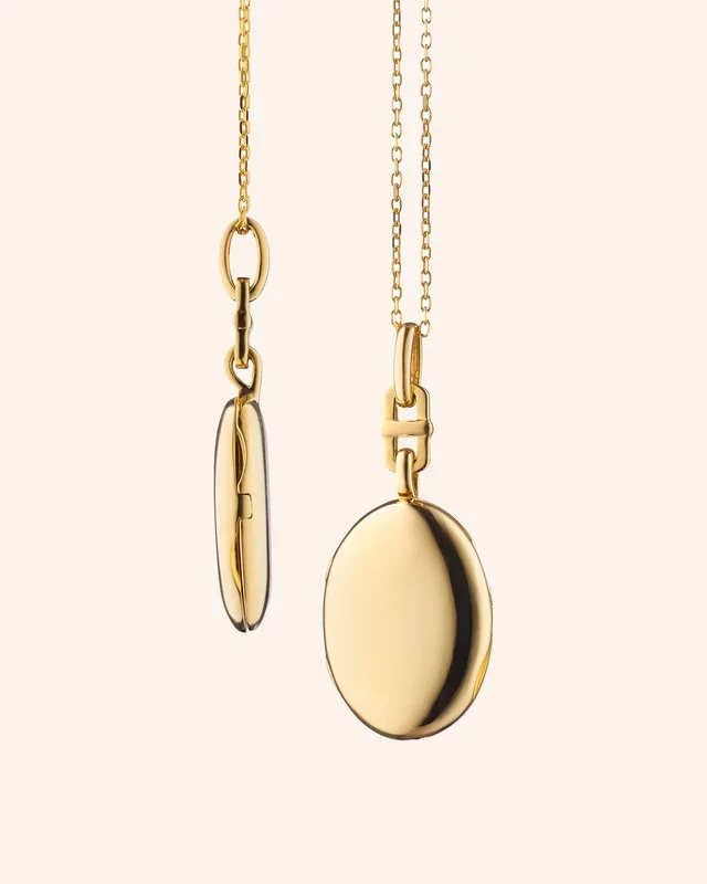 Slim Oval “Eve” Gold Locket Necklace