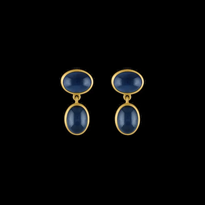 Small Blue Sapphire Amphora Earrings