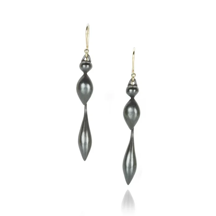 Small Bronze Wingless Wasp Earrings