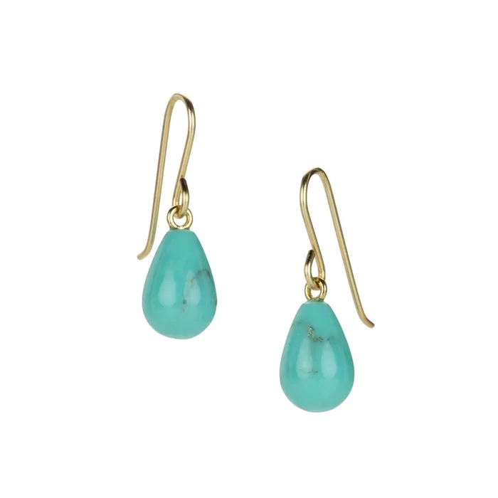 Small Chinese Turquoise Drop Earrings