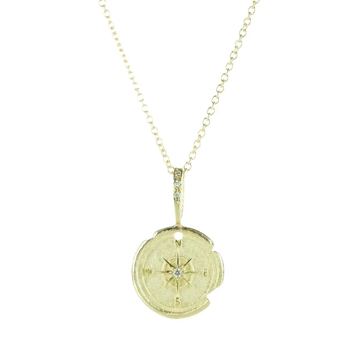 Small Compass Pendant Necklace