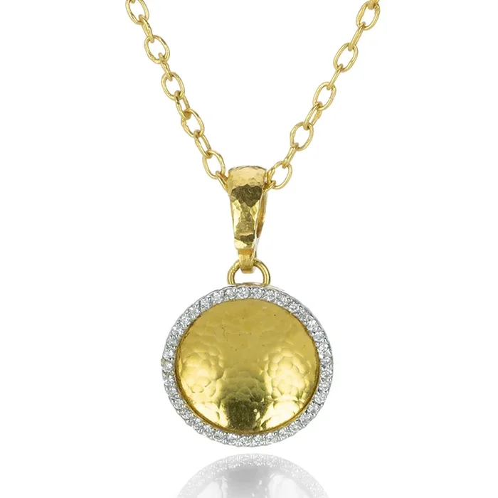 Small Diamond Hourglass Pendant Necklace