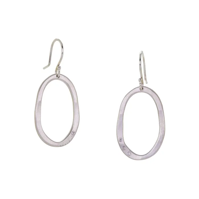 Small Diamond Pebble Earrings