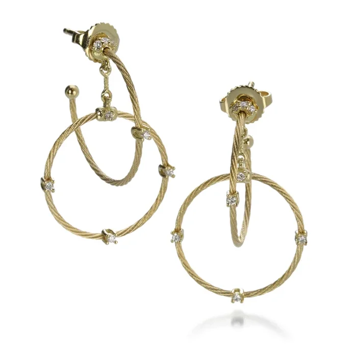 Small Diamond Rain Chain Earrings