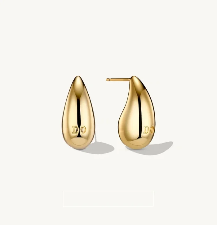 Small Dome Earrings in Gold