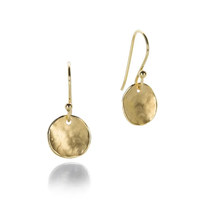 Small Hammered Disc Earrings