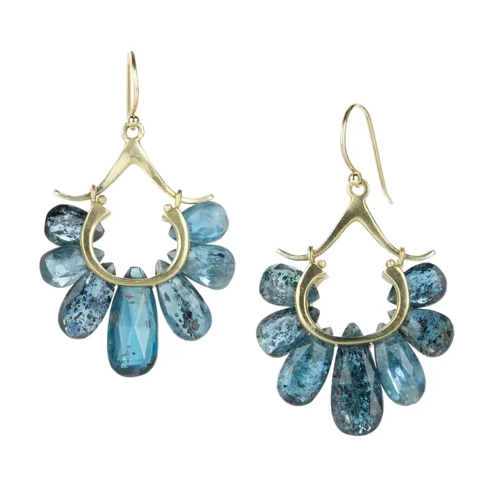 Small Orissa Kyanite Peacock Earrings
