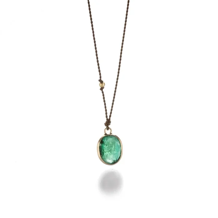 Small Oval Emerald Necklace