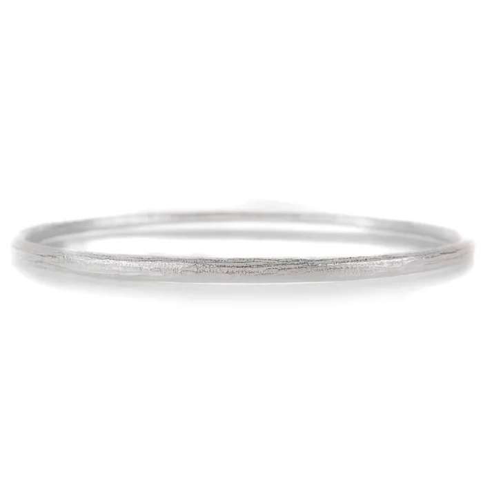 Small Oval Silver Bangle