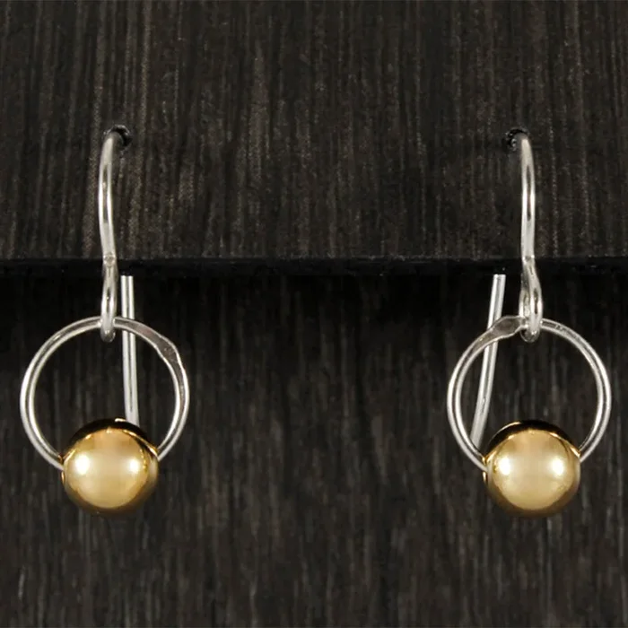 Small Simply Circle and Bead Hook Earrings ER30