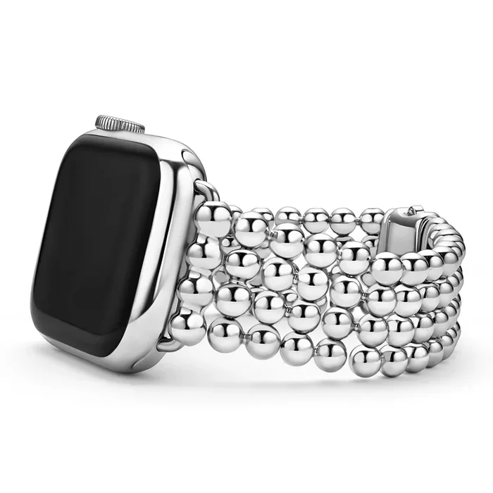Smart Caviar Stainless Steel Infinite Caviar Beaded Watch Bracelet – 38-45mm