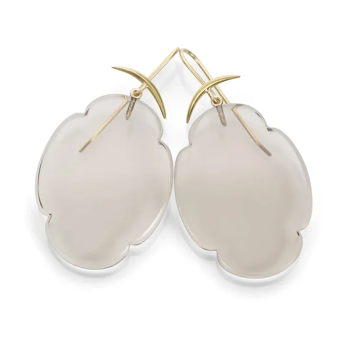 Smoky Quartz Cloud Earrings