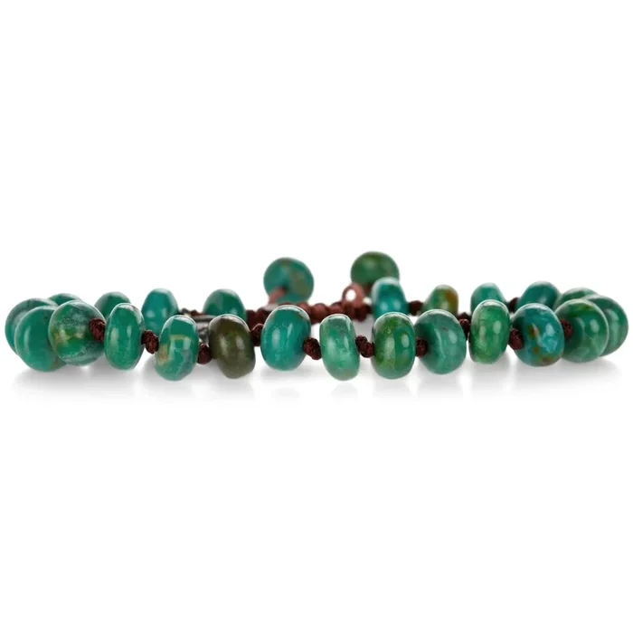 Smooth 8mm Blue Green Arizona Turquoise Bracelet
