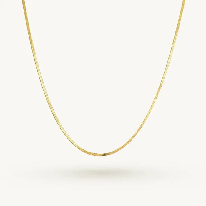 Smooth Flat Snake Chain Necklace