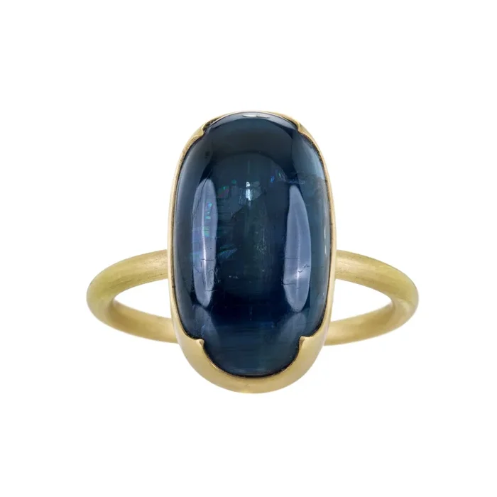 Smooth Oval Kyanite Ring